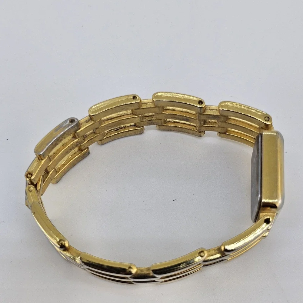 Women's Analog Watch 22MM Gold Dial Two Tone Bands‎ 6.5